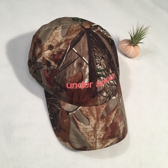 pink camo under armour hat